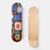 Modern Abstract Pastel Wood Look Skateboard (Vorderseite)