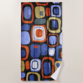 Modern Abstract Pastel Wood Look Strandtuch (Vorderseite)