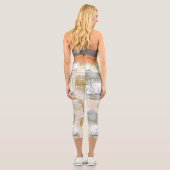 Modern Abstract Pattern Capri Leggings (Rückseite)
