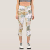Modern Abstract Pattern Capri Leggings (Vorderseite)