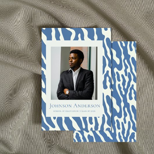 Modern abstract Pattern graduation announcement  Einladung