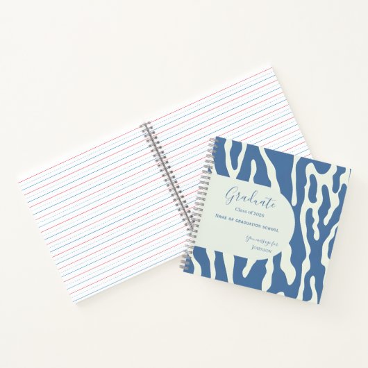 Modern abstract Pattern Graduation guest book Notizblock (Innenseite)