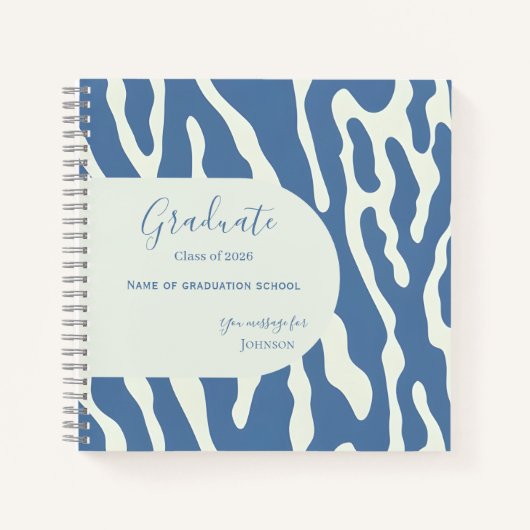 Modern abstract Pattern Graduation guest book Notizblock (Vorderseite)