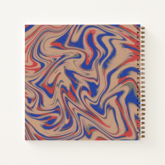 Modern Abstract Pattern Notebook Notizblock (Rückseite)