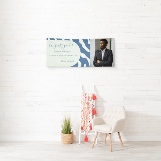 Modern abstract Pattern Photo Graduation Banner (Insitu)