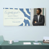 Modern abstract Pattern Photo Graduation Banner (Messe)