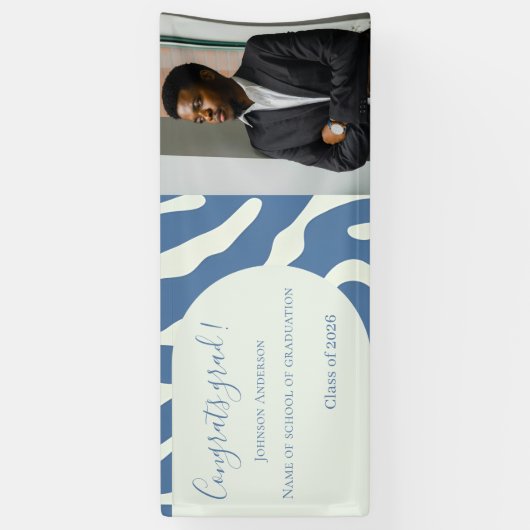 Modern abstract Pattern Photo Graduation Banner (Vertikal)