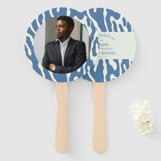 Modern abstract Pattern Photo Graduation  Fächer (Vorne und Hinten)