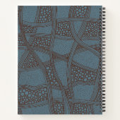 Modern Abstract Pattern script Custom Name Notizblock (Rückseite)