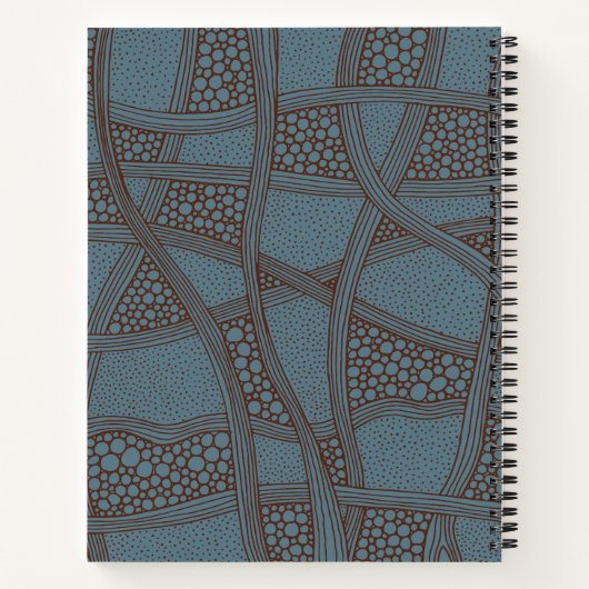 Modern Abstract Pattern script Custom Name Notizblock (Rückseite)