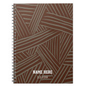 Modern Abstract Pattern script Custom Name Notizblock (Vorderseite)
