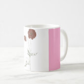 Modern Abstract Pink and White Personalized Coffee Kaffeetasse (VorderseiteRechts)