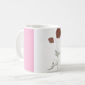 Modern Abstract Pink and White Personalized Coffee Kaffeetasse (Vorderseite Links)