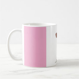 Modern Abstract Pink and White Personalized Coffee Kaffeetasse