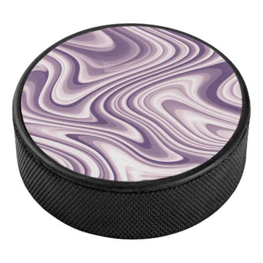 Modern Abstract Purple Liquid Marble Eishockey Puck (3/4)