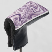 Modern Abstract Purple Liquid Marble Golf Headcover (3/4 Vorderseite)
