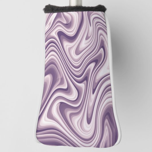 Modern Abstract Purple Liquid Marble Golf Headcover (Rotieren 90)