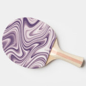 Modern Abstract Purple Liquid Marble Tischtennis Schläger (Seitenansicht)