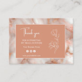 Modern Abstract Rose Gold Business Card Visitenkarte (Vorderseite)