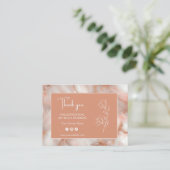 Modern Abstract Rose Gold Business Card Visitenkarte (Stehend Vorderseite)