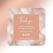 Modern Abstract Rose Gold Business Sticker