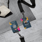 Modern Abstract Shapes Blue Professional Photo ID  Ausweis