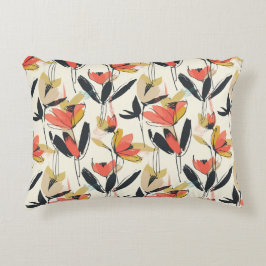 Modern Abstract Spring Floral Accent Pillow Dekokissen