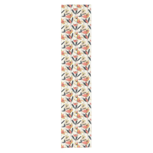 Modern Abstract Spring Floral Table Runner Kurzer Tischläufer (Vorderseite)