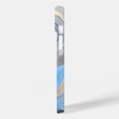 Modern Abstract Swirls Phone Case - Blue Pink Gold (Rückseite / Links)