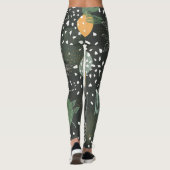 Modern Abstract Terrazzo & Botanical Collage  Leggings (Rückseite)