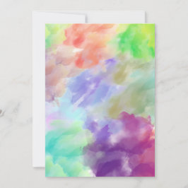 Modern Abstract Watercolor Clouds Colorful Pastel Einladung