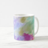 Modern Abstract Watercolor Clouds Colorful Pastel  Kaffeetasse (VorderseiteRechts)