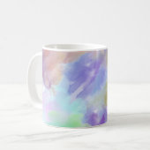 Modern Abstract Watercolor Clouds Colorful Pastel  Kaffeetasse (Vorderseite Links)