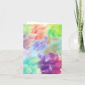 Modern Abstract Watercolor Clouds Colorful Pastel  Karte (Rückseite)