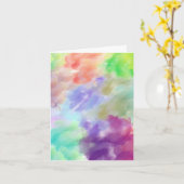 Modern Abstract Watercolor Clouds Colorful Pastel  Karte (Gelbe Blume)