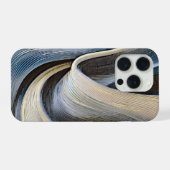 Modern abstract wavy texture design iPhone hülle (Rückseite (Horizontal))