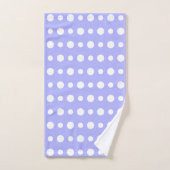 Modern Abstract White Polka Dots on Light Blue Badhandtuch Set (Handtuch)