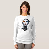 Modern Abstract Woman Portrait T-Shirt (Vorne ganz)