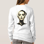 Modern Abstract Woman Portrait T-Shirt (Rückseite)