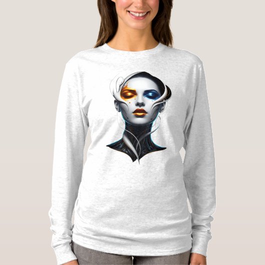 Modern Abstract Woman Portrait T-Shirt (Vorderseite)
