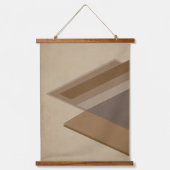 Modern Abstract Wood Art Set Wandteppich Mit Holzrahmen (Vorderseite)