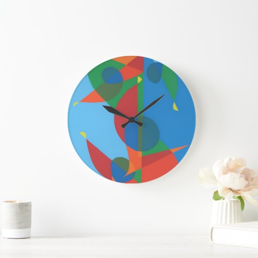 Modern Abstraction Treble Clef Wall Clock Große Wanduhr (Zuhause)