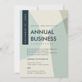 MODERN ABSTRAKT ART AQUA BLAUE KONFERENZ EINLADUNG