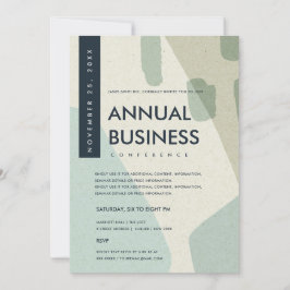 MODERN ABSTRAKT ART AQUA BLAUE KONFERENZ EINLADUNG