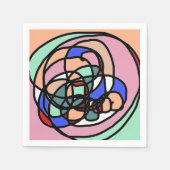 Modern Abstrakt Art Cocktail Napkins Serviette (Vorderseite)