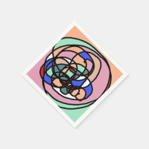 Modern Abstrakt Art Cocktail Napkins
