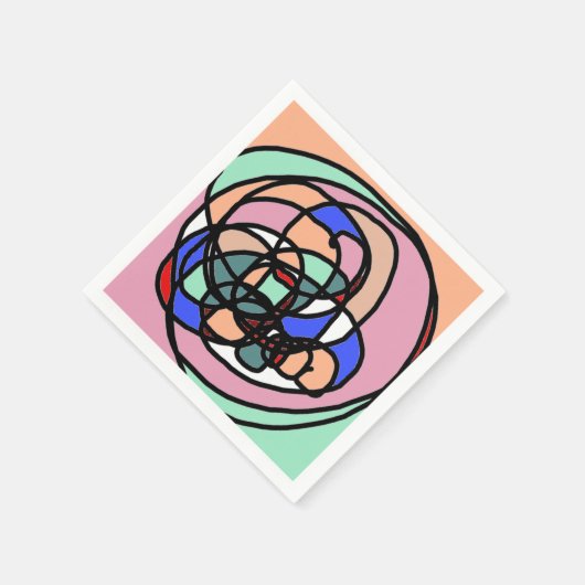 Modern Abstrakt Art Cocktail Napkins Serviette (Ecke)