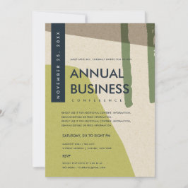 MODERN ABSTRAKT ART LIME GREEN CONFERENCE EVENT EINLADUNG