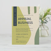 MODERN ABSTRAKT ART LIME GREEN CONFERENCE EVENT EINLADUNG (Stehend Vorderseite)