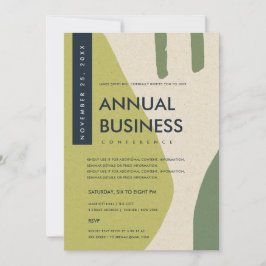 MODERN ABSTRAKT ART LIME GREEN CONFERENCE EVENT EINLADUNG